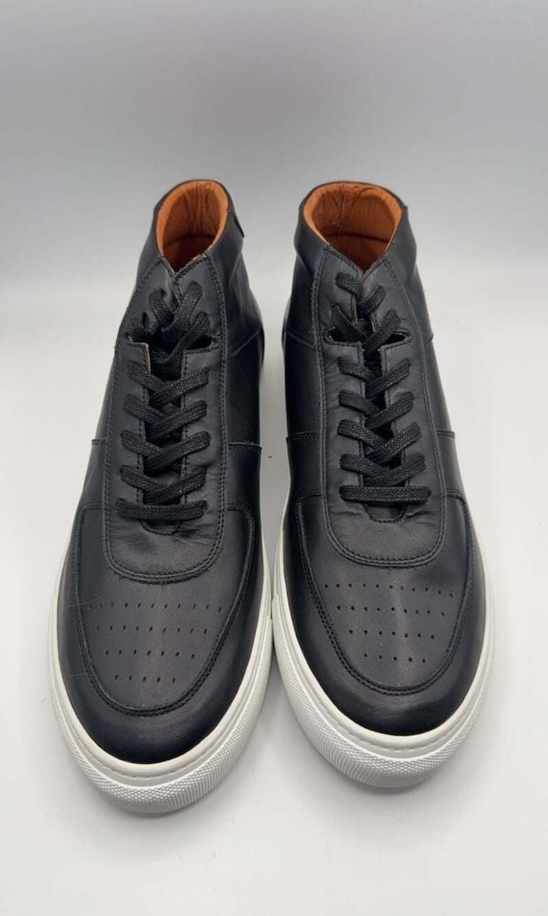 Beckett Simonon Reid High Top Sneakers in Black Leather sz. 13